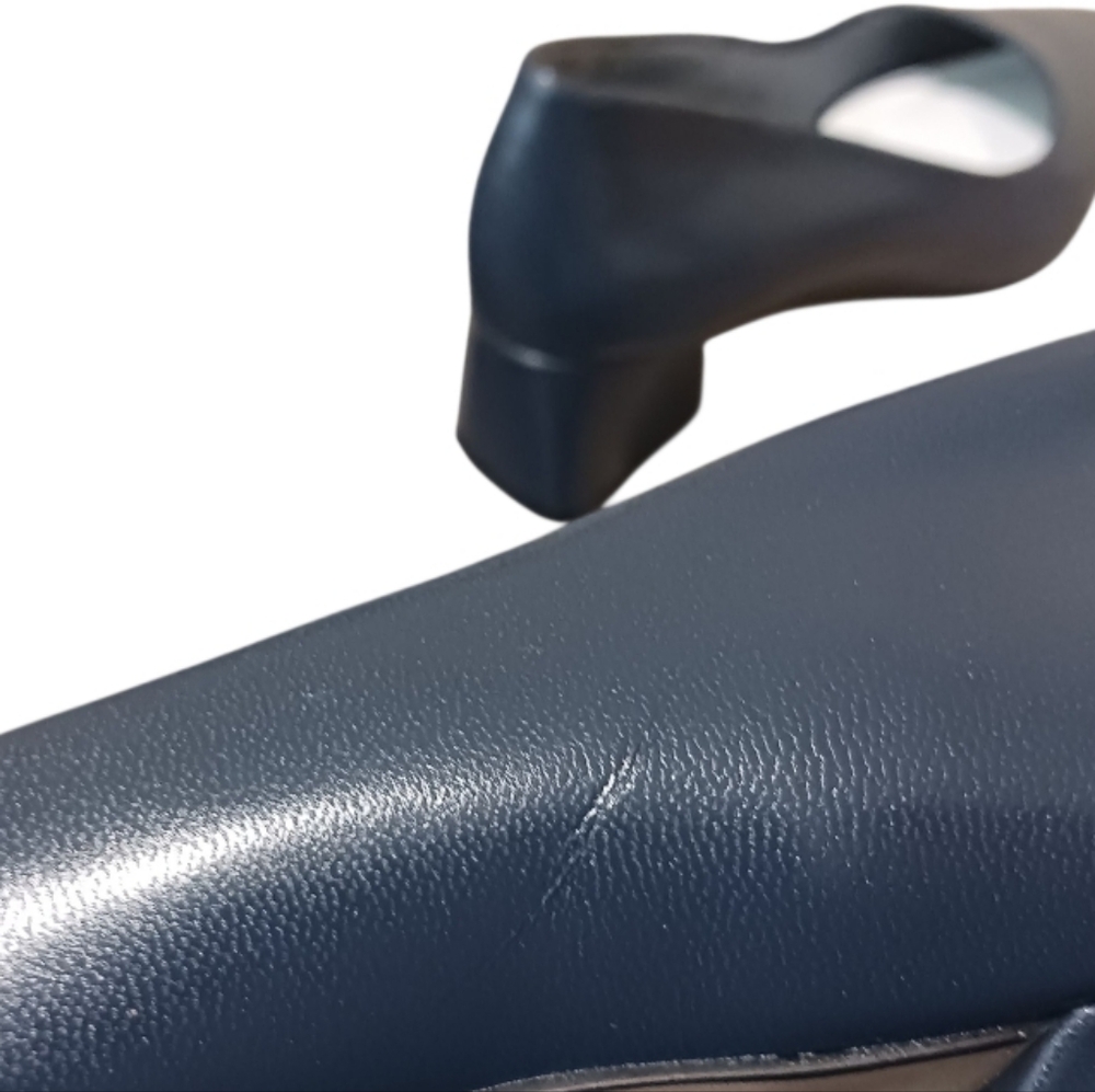 SOLD Franco Sarto Racer Pump Navy Block Heel - Picture 11 of 16